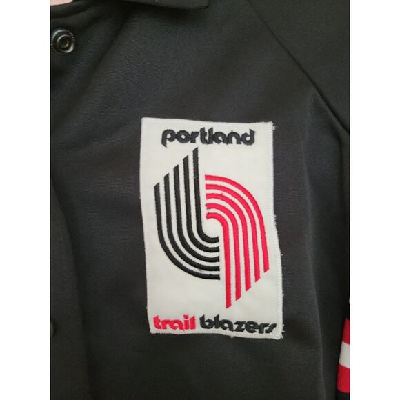 Portland Trailblazers Womens XL Warm Up Button Shirt Hardwood Classics Magnetic - Picture 2 of 10